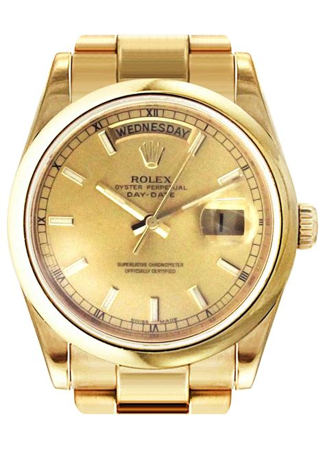 rolex herenhorloge day date goud 18 karaat|Rolex Day-Date yellow gold.